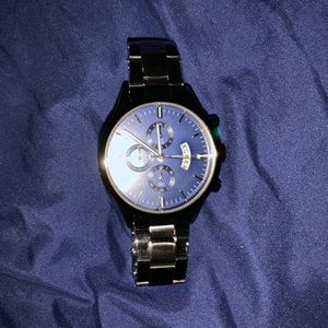 BLACK WATCH WITH NAVY BLUE FACE
